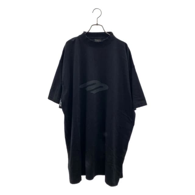 Balenciaga Oversized Tee Distressed Logo Print T-Shirt 4 Black in Black from The Reluxe, photo 1 of 1