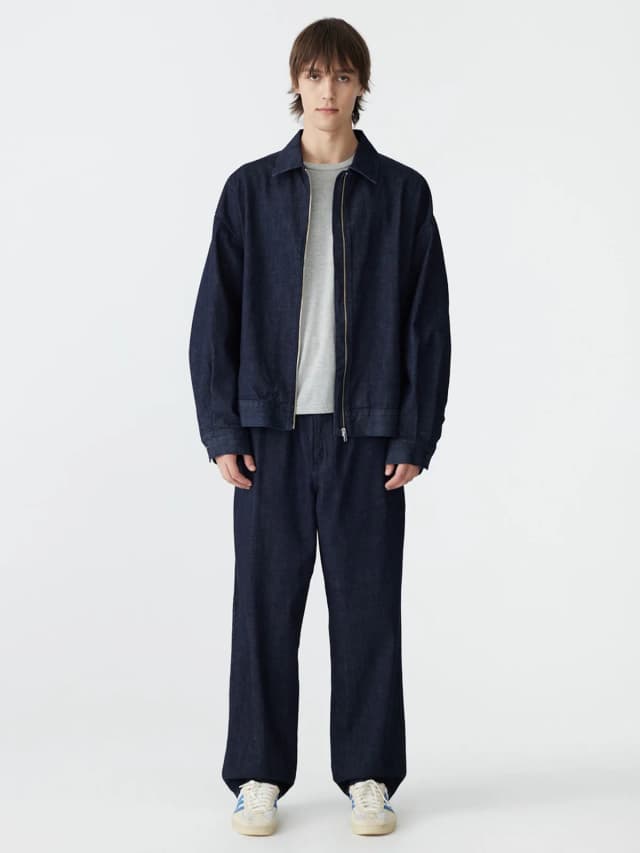 Bassike Denim Zip Up Jacket, image 1 of 1 from bassike