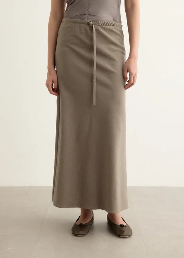 Incu Collection Billie Bias Skirt in KHAKI, image 1 of 1 from Incu