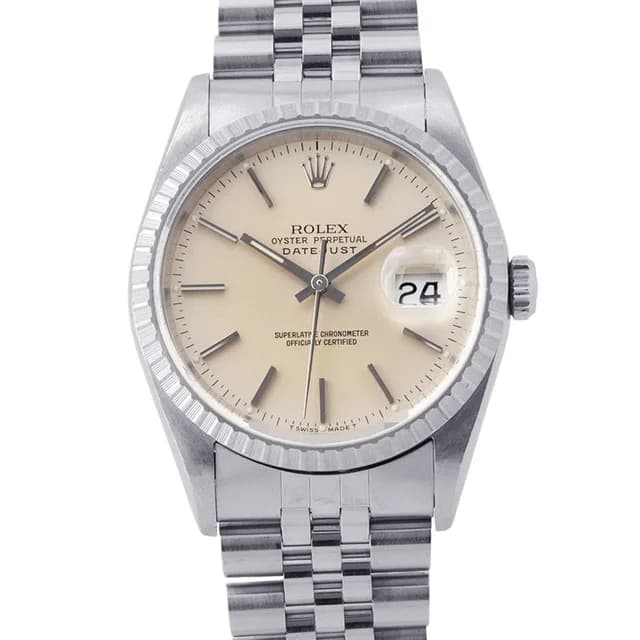 Rolex Datejust Watch Silver Dial in Silver from The Reluxe, photo 1 of 1