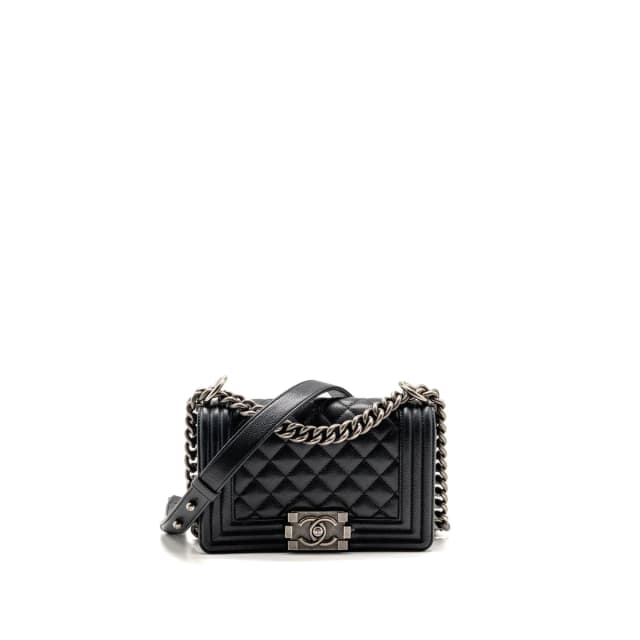 Chanel Small Boy Bag Caviar Black ruthenium Hardware in Black Caviar leather from EMIER, photo 1 of 1