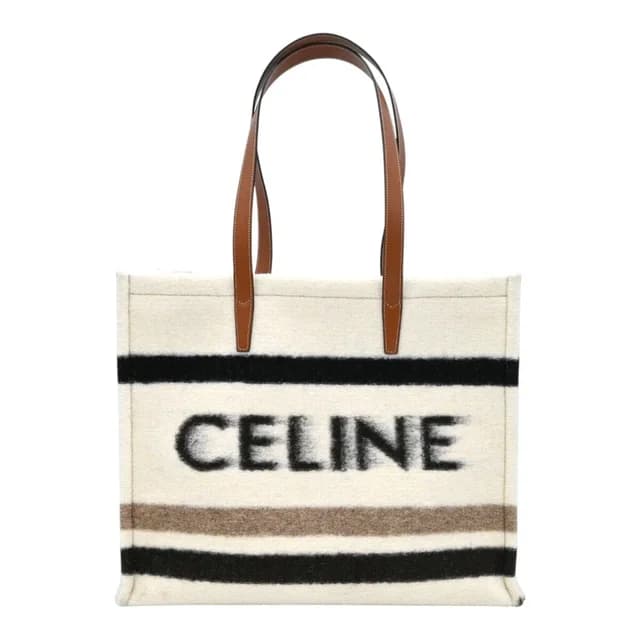 Celine Large Cabas Striped Textile Tote Bag in Canvas from Clotheshorse Anonymous, photo 1 of 1