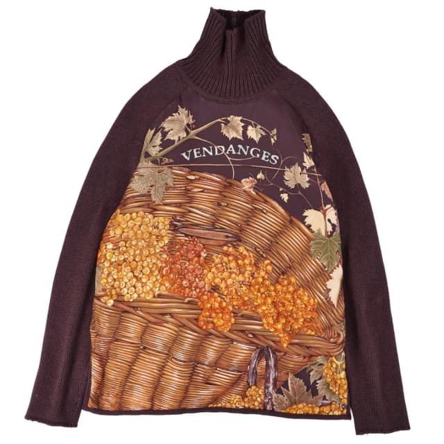 Hermès Knit Martin Margiela Era Sweater High Neck All Over Pattern in Silk from The Reluxe, photo 1 of 1