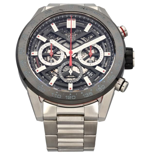 TAG Heuer Carrera CBG2A10 45mm Stainless Steel Watch from H&T, photo 1 of 1
