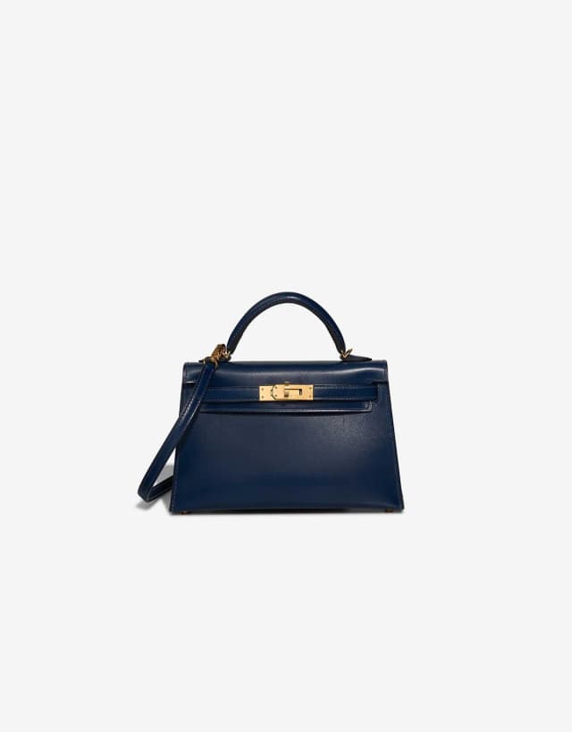 Hermès Kelly Mini Epsom Bleu Saphir in Blue Epsom leather from SACLÀB, photo 1 of 1
