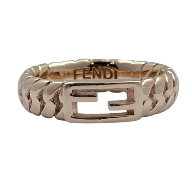 Fendi Bucket Ring FF Logo Accessory Gold Plated in Gold from The Reluxe, photo 1 of 1
