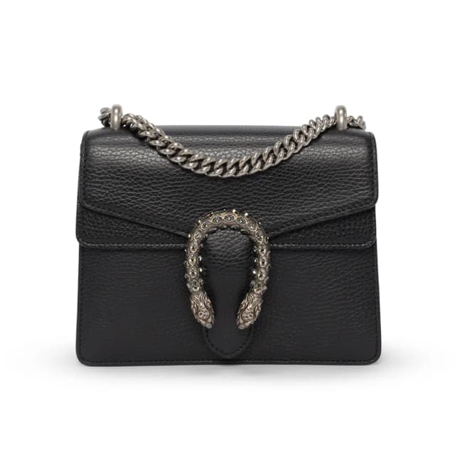 Gucci Grained Calfskin Mini Dionysus Bag in Black Caviar leather from Blue Spinach, photo 1 of 1