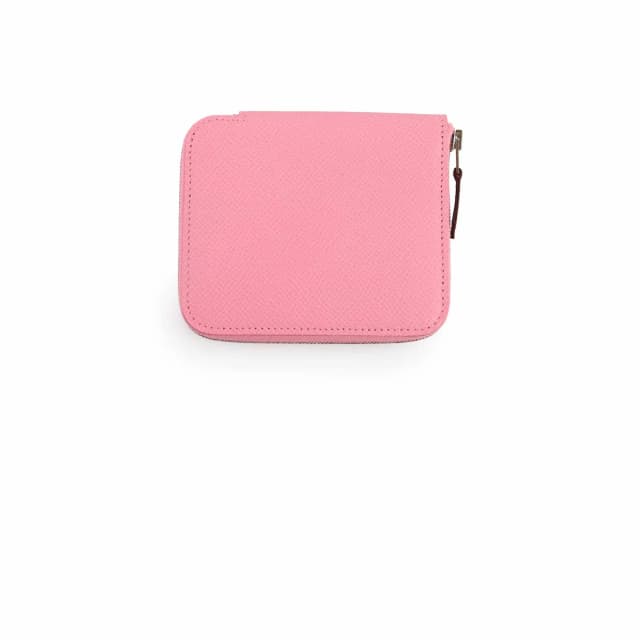 Hermès In Compact Wallet Pink in Pink Silk from The Purse Affair, photo 1 of 1