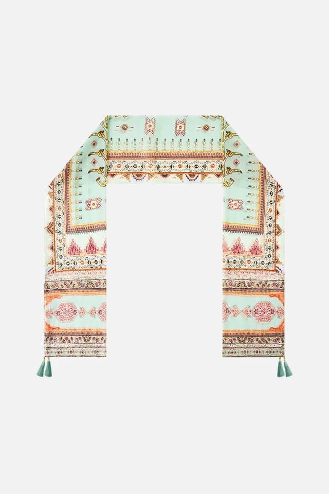 Camilla eBoutique LONG SILK CRINKLE CHIFFON SCARF LEGEND HAS IT, image 1 of 1 from CAMILLA