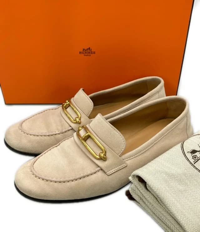 Hermès Loafers Beige in Beige from The Reluxe, photo 1 of 1