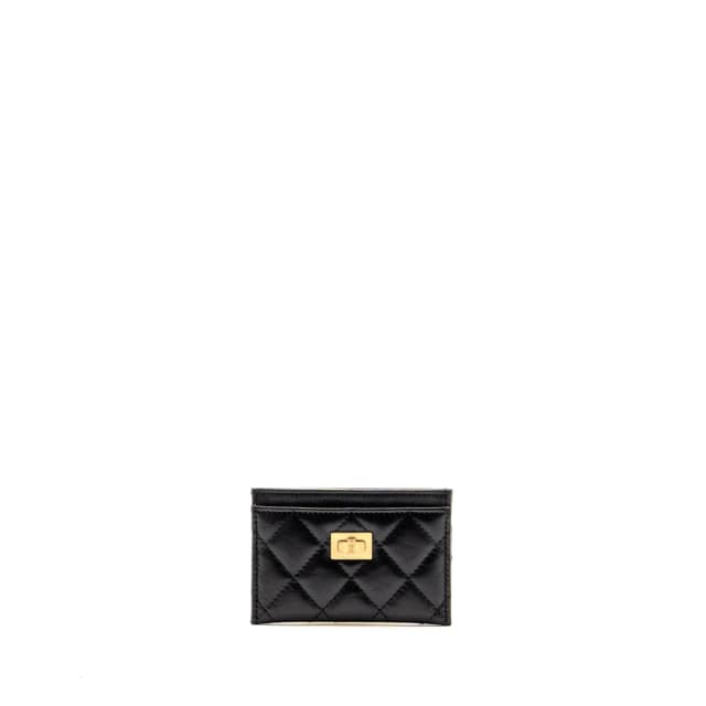 Chanel 2.55 Reissue Card Holder Aged Calfskin Black GHW in Black Calfskin from EMIER, photo 1 of 1