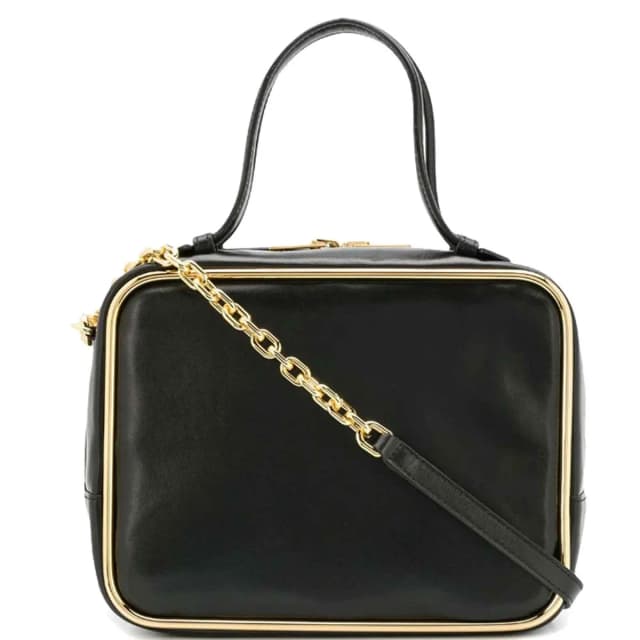 Alexander Wang Halo Crossbody Satchel, Black/Gold, image 1 of 1 from Cultstatus
