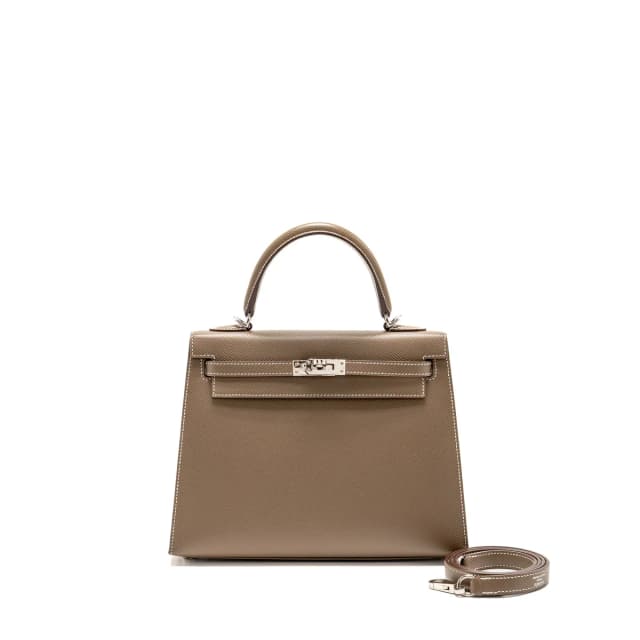 Hermès Kelly 25 Epsom Etoupe SHW Stamp Z in Taupe Epsom leather from EMIER, photo 1 of 1