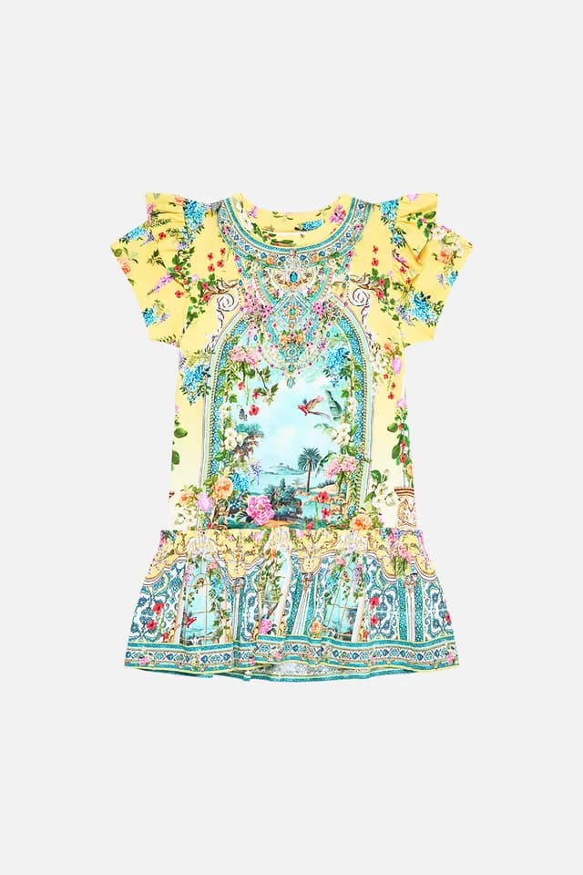 Camilla eBoutique KIDS TEE MINI DRESS WITH FRILL SHOULDER AND HEM TALES OF TOPKAPI PALACE, image 1 of 1 from CAMILLA