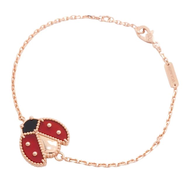 Van Cleef & Arpels Bracelet Lucky Spring Open Wing Bug 18 Pink Gold Onyx in Pink from The Reluxe, photo 1 of 1