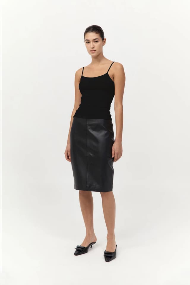 St Agni Baby Wool Cami - Black, image 1 of 1 from St. Agni