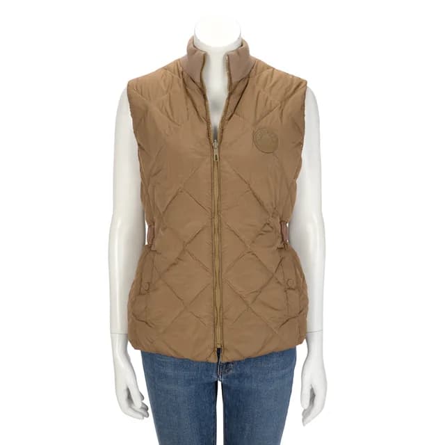 Hermès La Promenade du Matin Reversible Puffer Vest FR 40 in Khaki Nylon from Blue Spinach, photo 1 of 1