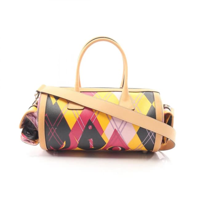 Dior 2-Way Natural Multi Canvas Leather Mini Boston Bag in Beige Canvas from The Reluxe, photo 1 of 1