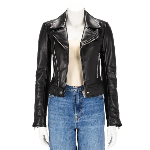 Balenciaga Motorcycle Jacket FR 34 in Black Lambskin from Blue Spinach, photo 1 of 1