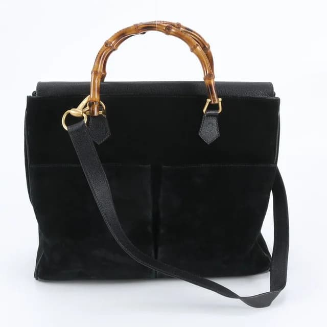 Gucci Vintage Bamboo Leather 2-Way Shoulder Bag Crossbody in Leather from The Reluxe, photo 1 of 1