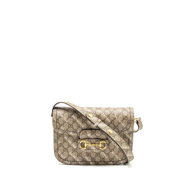 Gucci x Balenciaga Horsebit 1955 Bag GG Supreme/Balenciaga Print Canvas GHW in Canvas from EMIER, photo 1 of 1