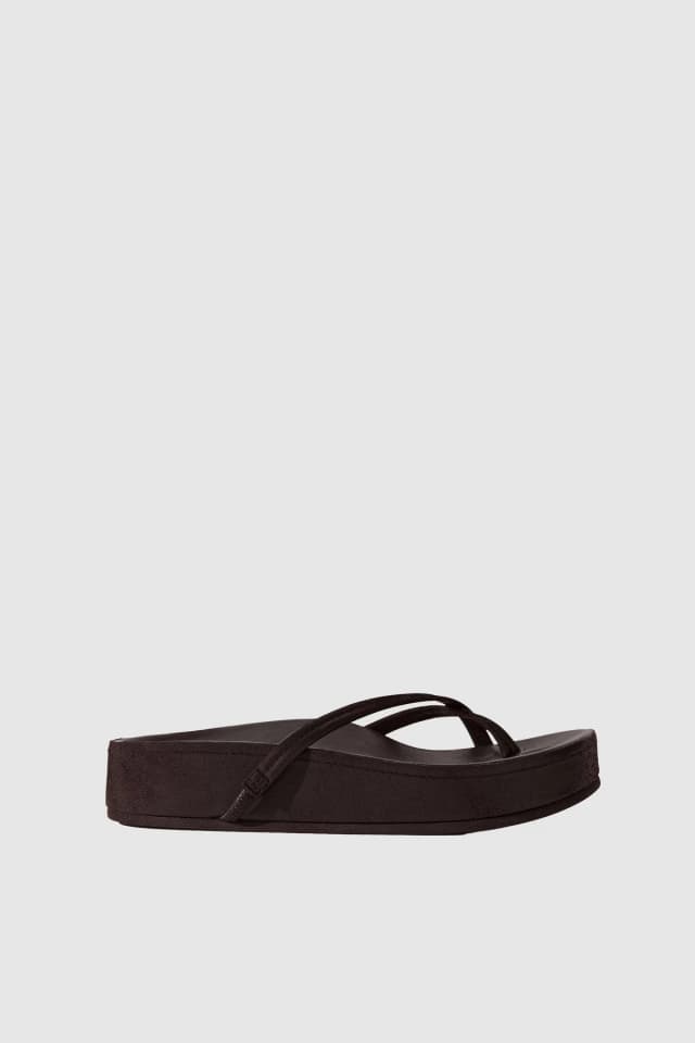 St Agni Suede Cross Strap Flatform - Coffee, image 1 of 1 from St. Agni