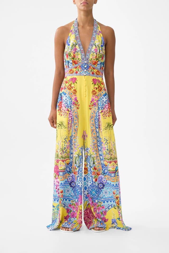 Camilla eBoutique HALTERNECK JUMPSUIT WITH TIE NECK SULTANAHMET SUMMER, image 1 of 1 from CAMILLA