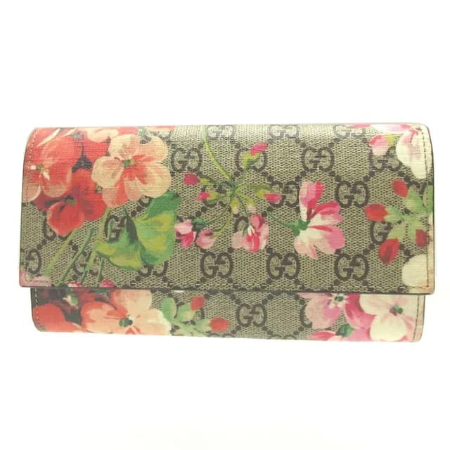 Gucci GG Blooms Supreme Leather Beige Red Bifold Wallet in Beige Leather from The Reluxe, photo 1 of 1