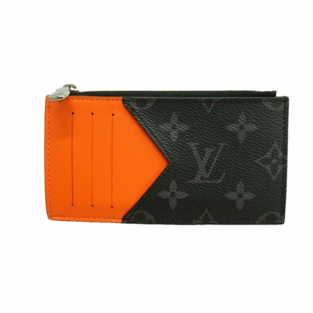 Louis Vuitton Monogram Eclipse Coin Card Holder Black Sunrise Orange in Black from The Reluxe, photo 1 of 1
