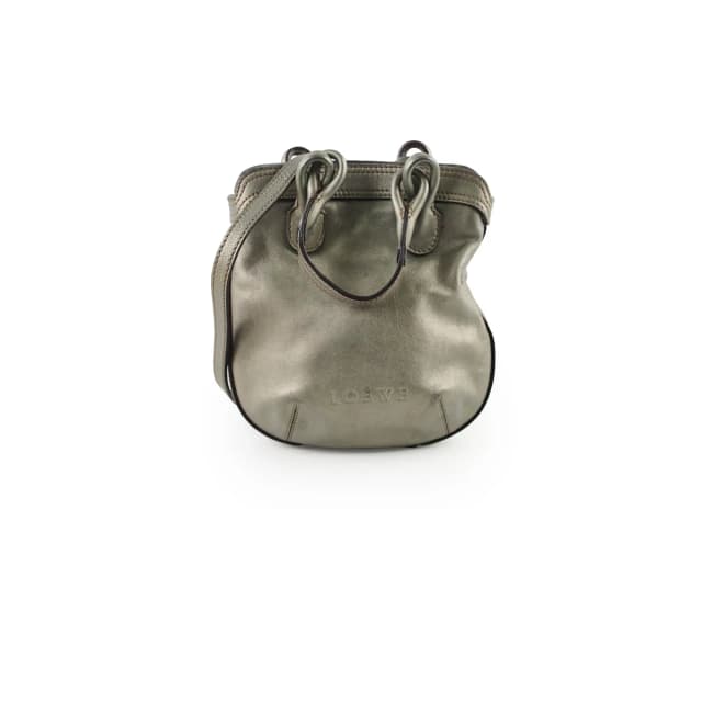Loewe Top Handle Crossbody Metallic Silver Grey in Grey Leather from The Purse Affair, photo 1 of 1