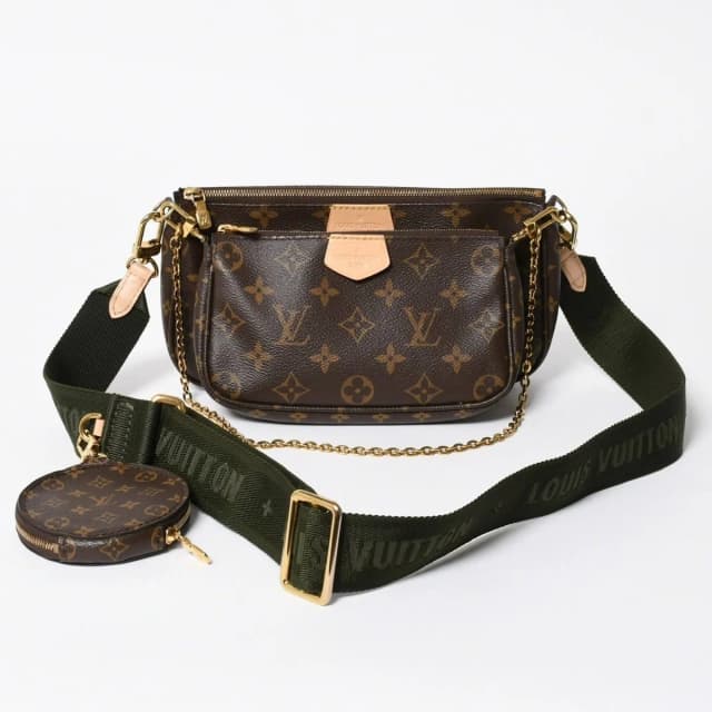 Louis Vuitton Monogram Multi Pochette Accessoires Khaki Shoulder Bag in Green Coated canvas from The Reluxe, photo 1 of 1