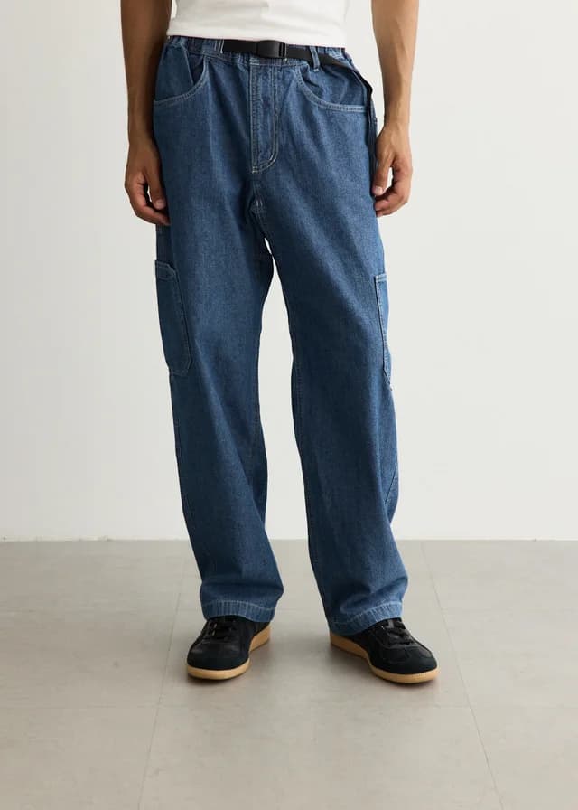 Gramicci Japanese Chambray Rock Slide Pants in BLUE, image 1 of 1 from Incu