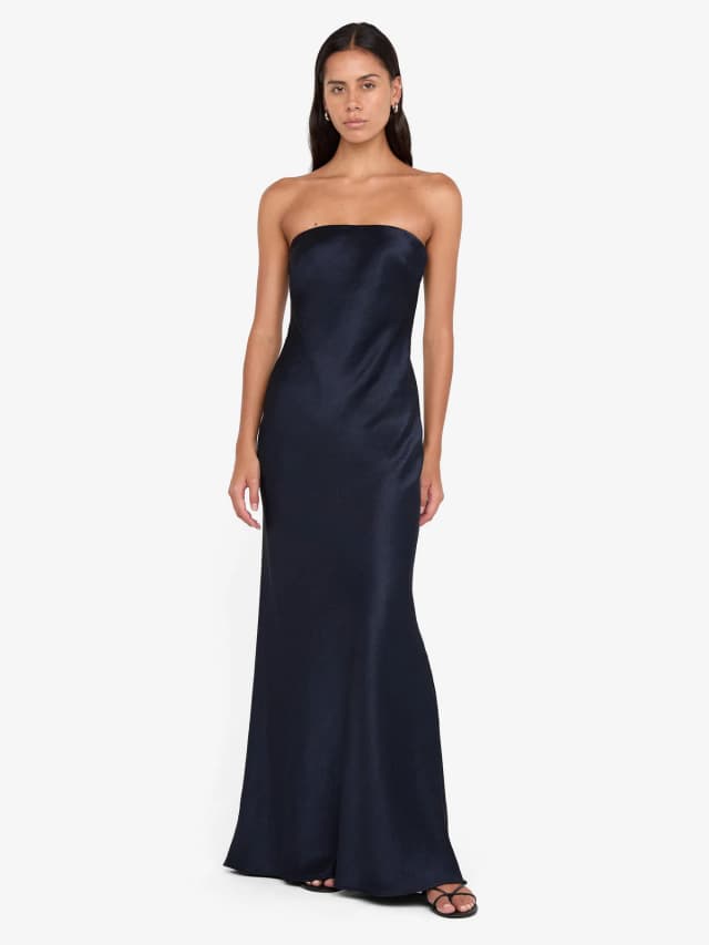 Bec&Bridge AUSTEN STRAPLESS MAXI DRESS - INK, image 1 of 1 from BEC + BRIDGE