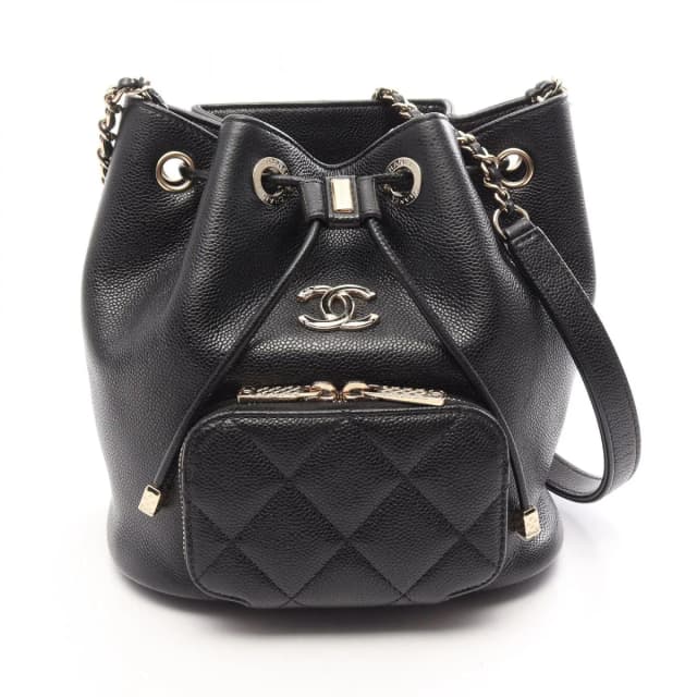 Chanel Shoulder Bag Quilted Black Caviar Leather in Black Caviar leather from The Reluxe, photo 1 of 1