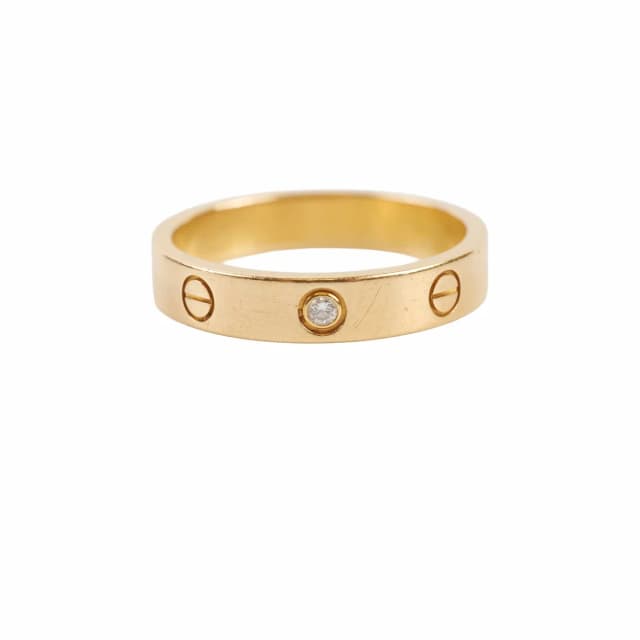Cartier Love Ring 1 Diamond Rose Gold Size 58 in Pink from The Purse Affair, photo 1 of 1