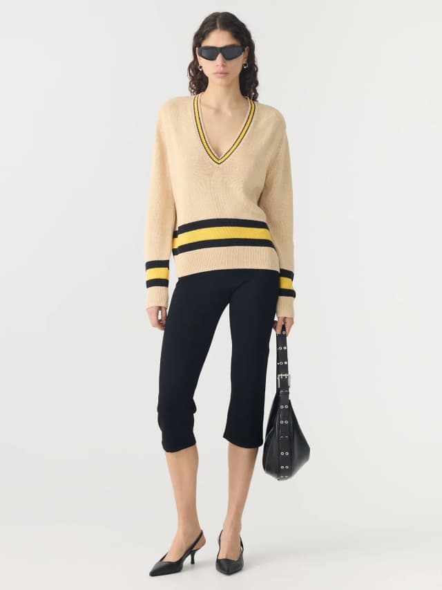 Bassike Cotton Linen Crew Neck Knit, image 1 of 1 from bassike