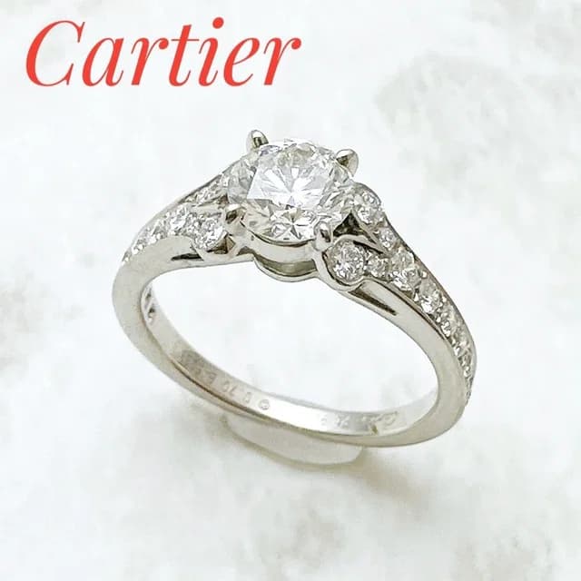 Cartier Ballerina Solitaire Diamond 0.70 Platinum Ring 50 10 from The Reluxe, photo 1 of 1