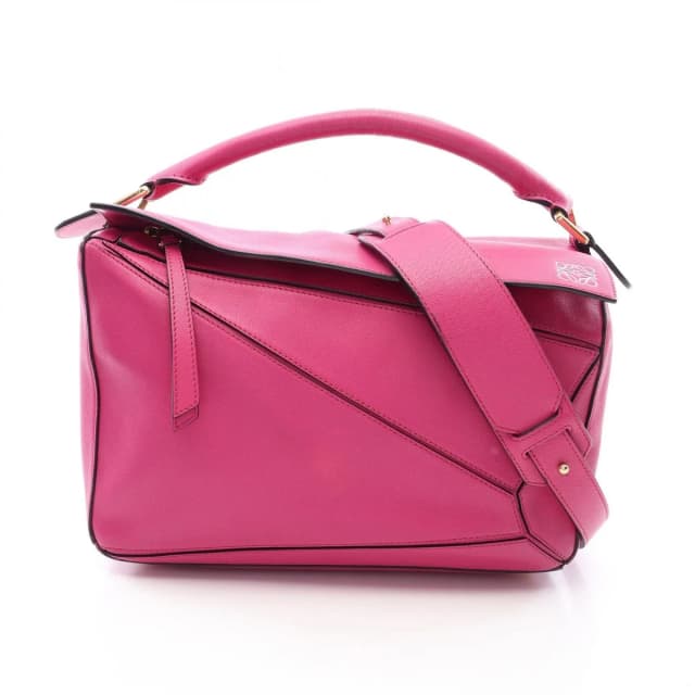Loewe Handbag Puzzle Bag 2-Way Magenta Leather in Leather from The Reluxe, photo 1 of 1