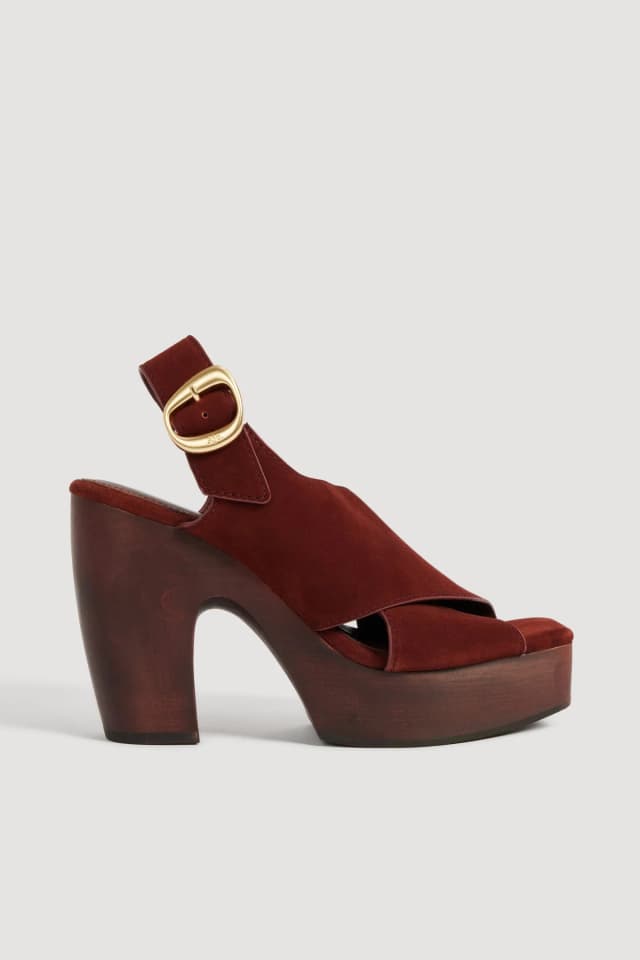 AJE Quinn Tall Clog in MAHOGANY, image 1 of 1 from Aje