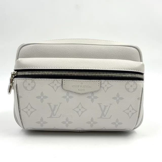 Louis Vuitton Bum Bag Outdoor Taigarama Leather Black Light Gray Silver in Black Leather from The Reluxe, photo 1 of 1