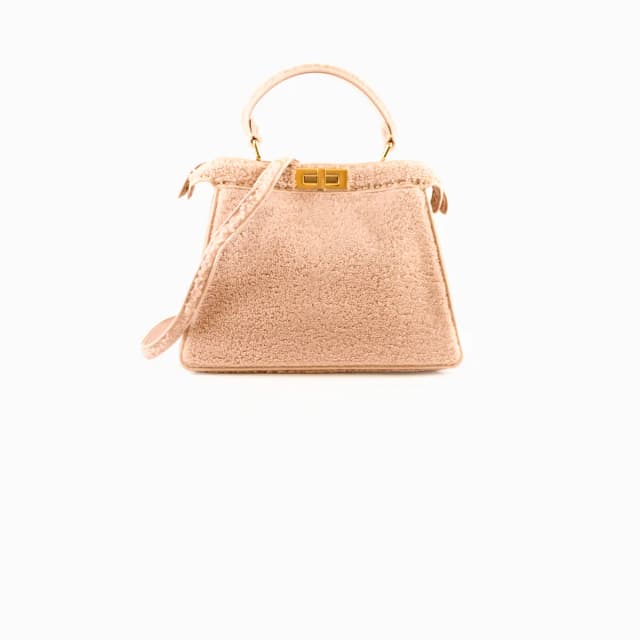 Fendi Peekaboo Shearling Medium Light Pink in Pink from The Purse Affair, photo 1 of 1