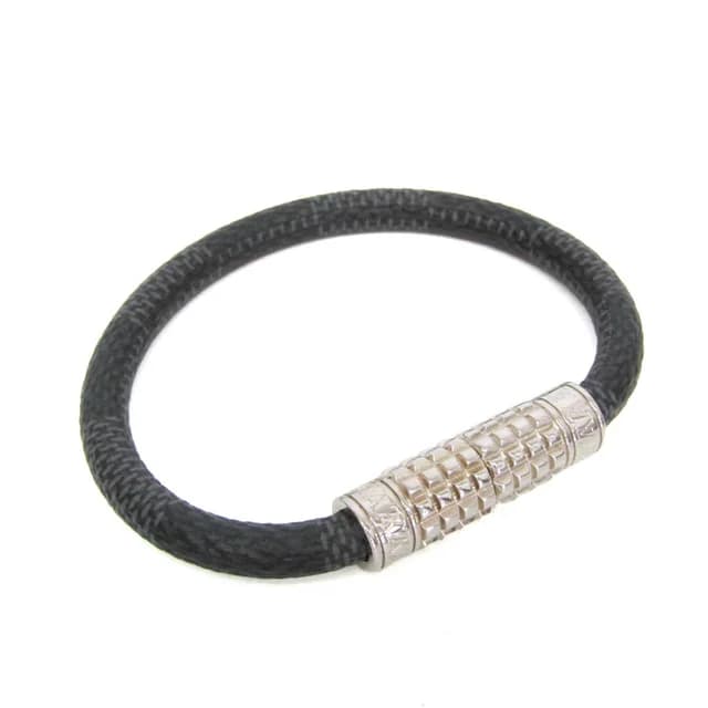 Louis Vuitton Damier Graphite Bracelet Digit M6626 Damier Graphite,Metal Bangle Silver,Damier Graphite in Damier Graphite/Silver Damier Graphite, Metal from Elady, photo 1 of 1