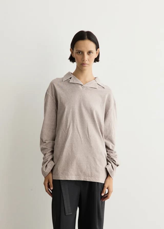 Low Classic Washed Jersey Long Sleeve T-Shirt in PINK, image 1 of 1 from Incu