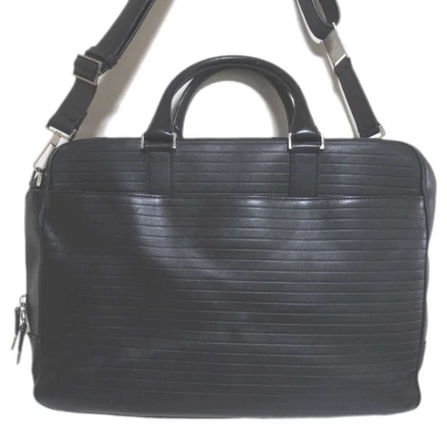 Dior Homme Leather Briefcase Business With PC Pocket Black in Black Leather from The Reluxe, photo 1 of 1