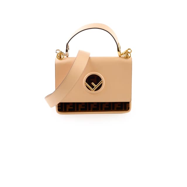 Fendi Kan I Shoulder Bag Beige in Beige Leather from The Purse Affair, photo 1 of 1