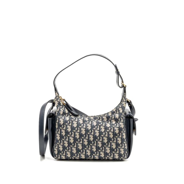 Medium D-Dream Bag Blue Dior Oblique Jacquard / Calfskin GHW in Blue Calfskin from EMIER, photo 1 of 1