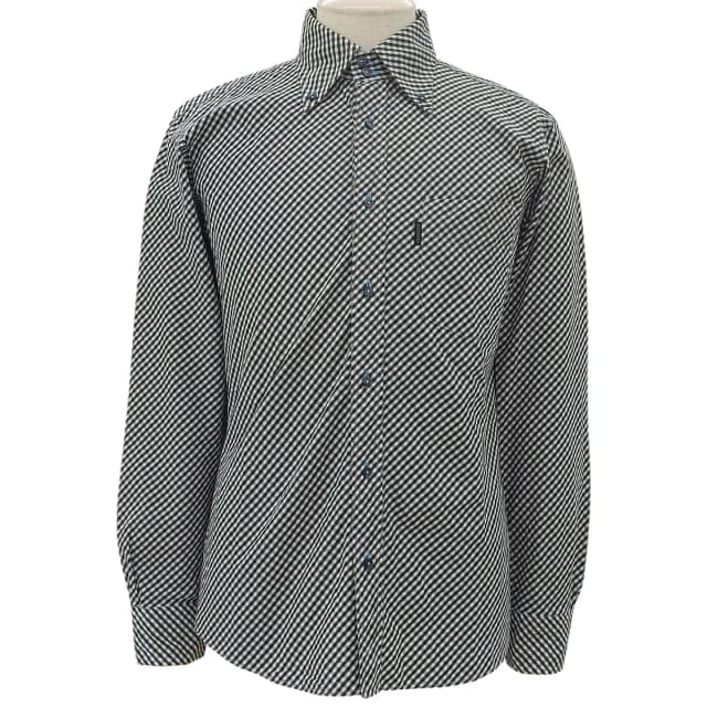 Burberry Gingham check pattern shirt #2 Black/White from VINTAGE QOO TOKYO, photo 1 of 1
