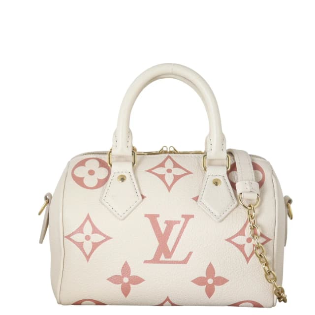 Louis Vuitton Speedy 20 Bandouliere Monogram Empreinte Giant Bicolour in Leather from Luxe.It.Fwd, photo 1 of 1