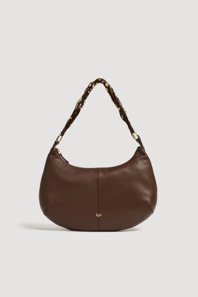 AJE Reese Shoulder Bag in CHOCOLATE, image 1 of 1 from Aje