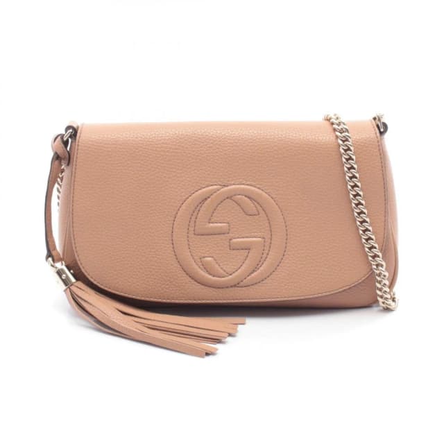 Gucci Shoulder Bag Soho Interlocking G Beige Leather in Beige Leather from The Reluxe, photo 1 of 1